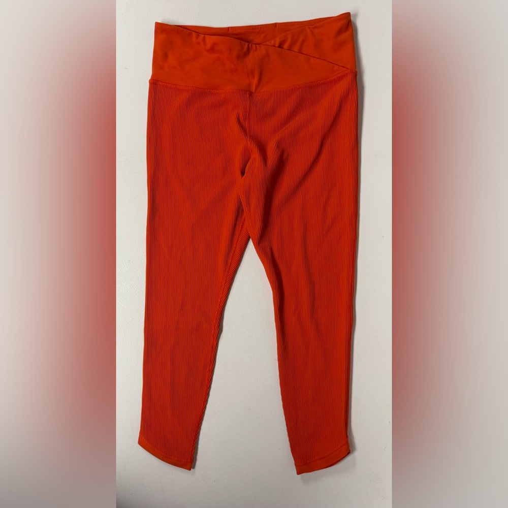 ❤️ CLOSET CLEAR OUT!! 🎉 Athleta Leggings Orange Elation 7/8 Crossover Ribbed